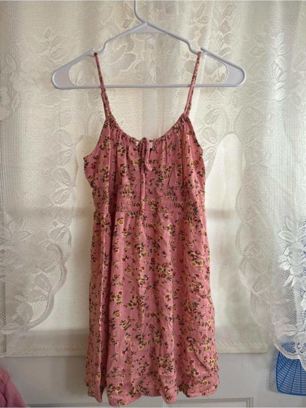 Ambiance Pink Floral Spaghetti-Strap Mini Dress